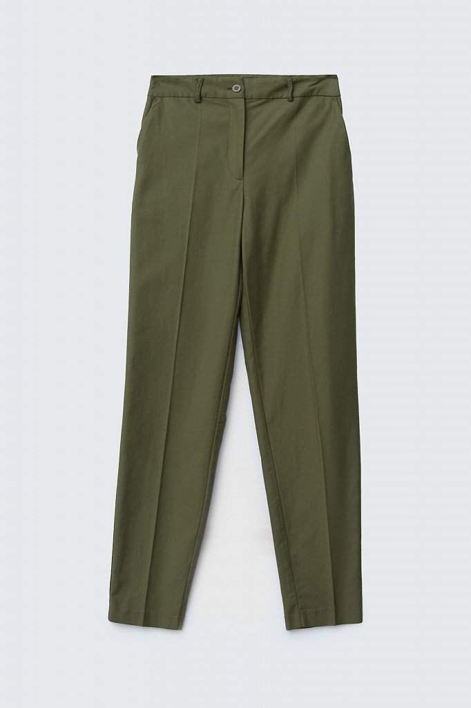Классические брюки женские, цвет Хаки, артикул: FWB51036_479841. Купить винтернет-магазине FINN FLARE